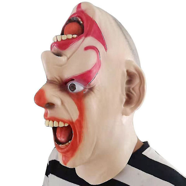 Skräck upp och ner Clownmask Latex Couvre-kock Halloween Carnival Rekvisita