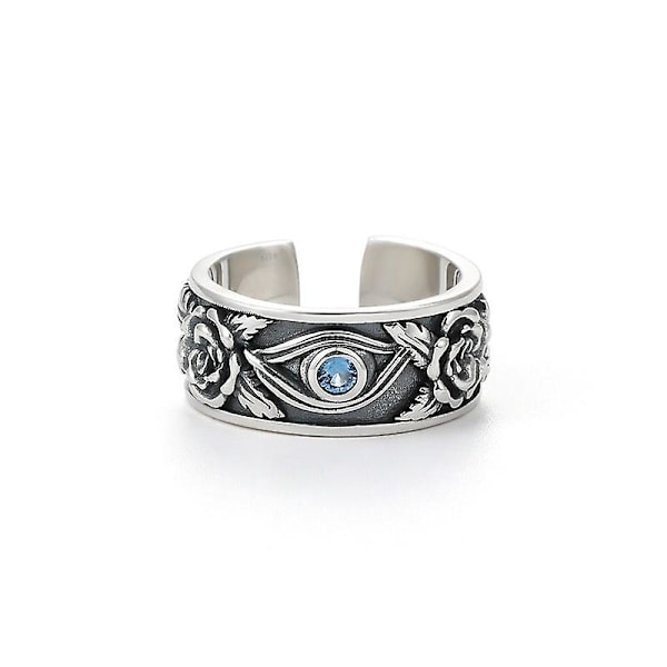 Retro Ancient Egyptian Eye Of Horus Ring För Män Personlighet Hip-hop Trend Berlock Accessoarer Smycken