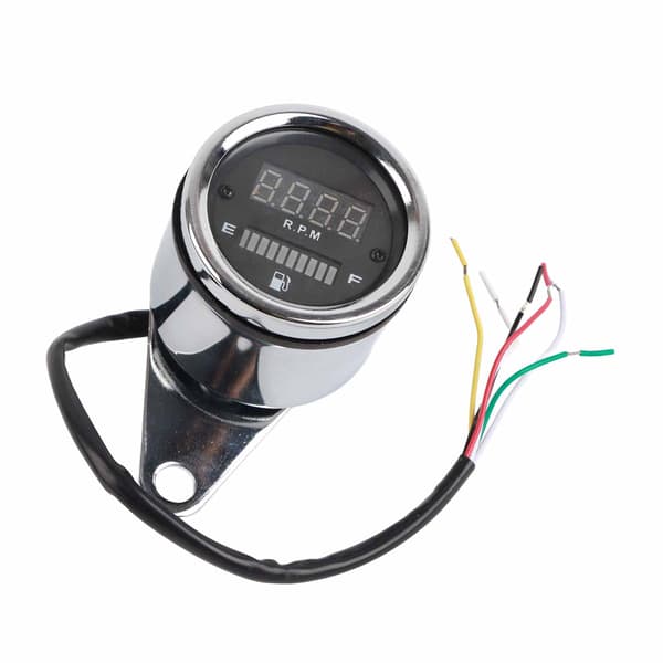 Motorcykel Digital Omdrejningstæller Speedometer Måler til 2-cylindret modificeret luftguide