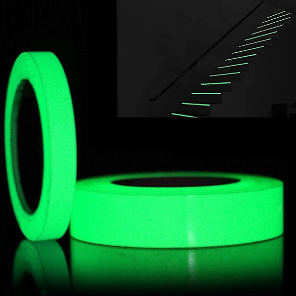 2st Glow In The Dark Tape - Självhäftande självhäftande tejp 10 m Två rullar Glow In The Dark Tape - Avtagbar/vattentät/fotoluminescerande