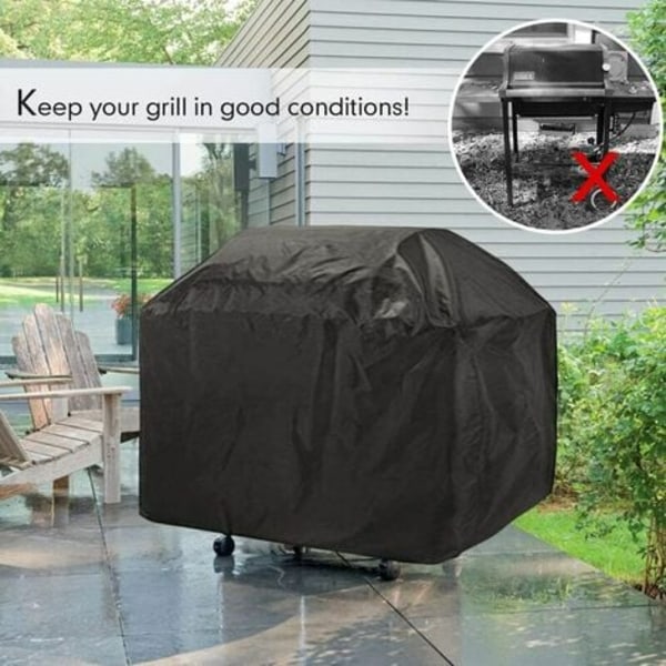 Grillovertræk, 210D Heavy Duty Tarp Cover Oxford Protection BBQ Grill Cover Anti-UV / Anti-vand / Anti-fugt (190*7)