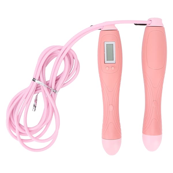 Smart Hopprep Justerbar Längd Ståltråd Träning Rosa