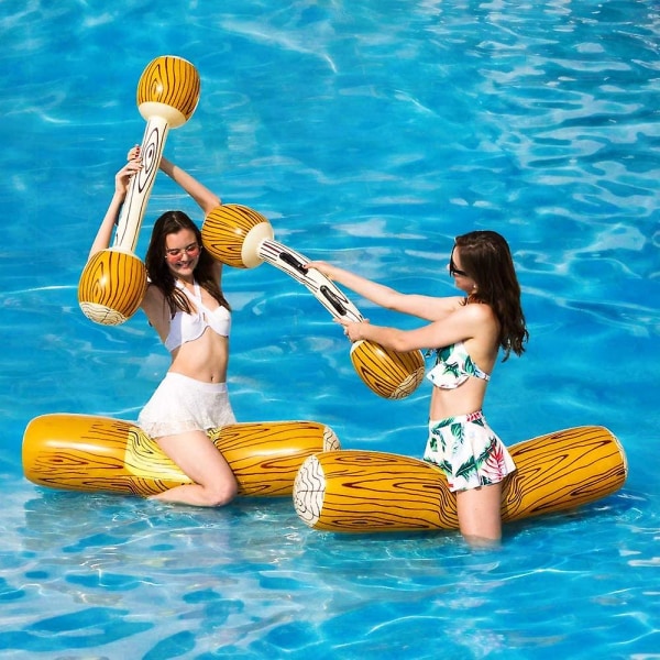 2 stk sæt oppusteligt flydende legetøj, børn Voksne poolfest Vandsportsspil Logflåder til flydende legetøj