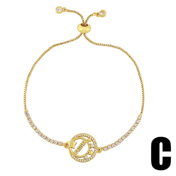 Armbånd gave til mor Zircon Mama Heart Stud Fashion smykker Ac8302 B