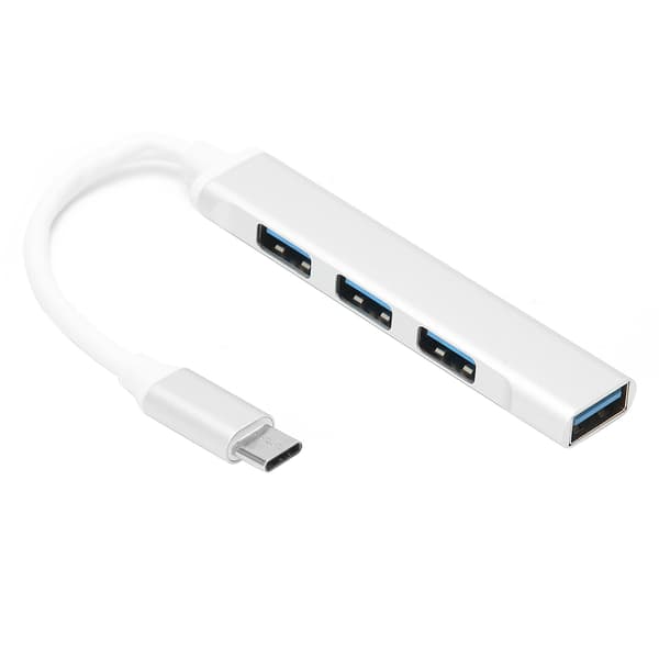 4 i 1 USB C Hub-adapter med 4 porter OTG Multifunksjon Splitter Dokkingstasjon
