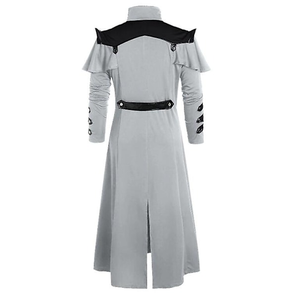 Miesten Steampunk Tuxedo -takki goottilainen Halloween-asu S Grey