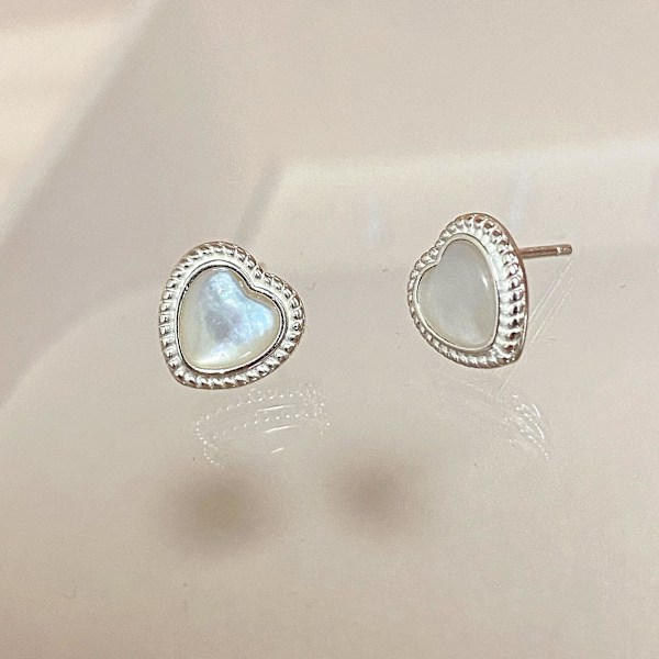 Ørering Heart Stud Sølv modesmykker Ac5417