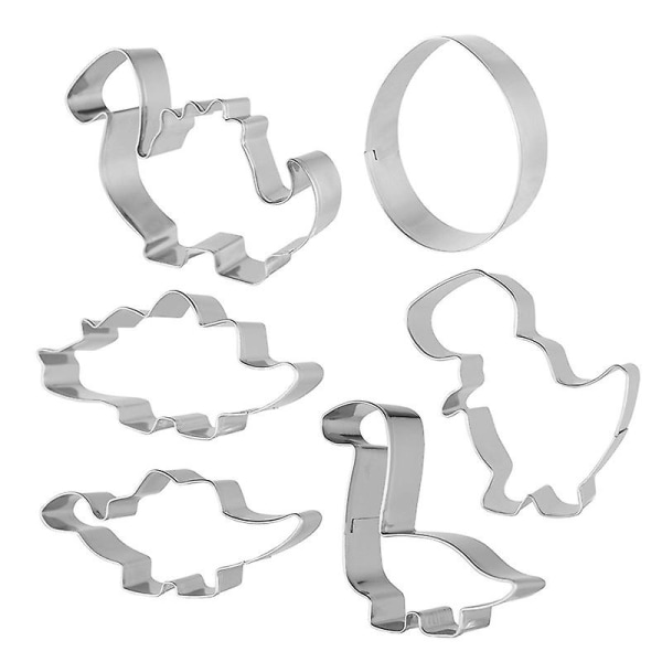 6 - pakkaus Dinosaur Cookie Cutter mold