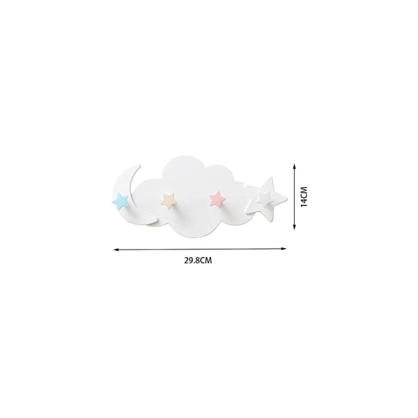 Kroker uten hull på veggen, skyformet dekorasjon på veggen til barneromshengeren, dørverandastativ,