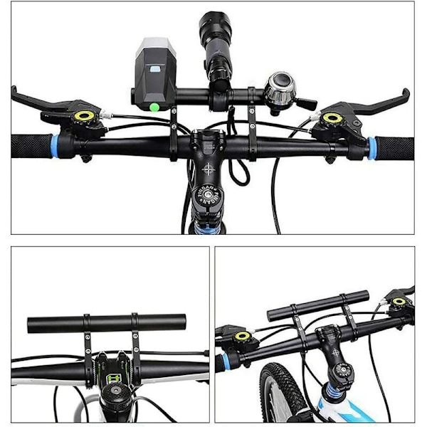 20 cm aluminiumslegering dobbeltramme sort cykel forlænger stativ forlængelsesbeslag velegnet til udendørs