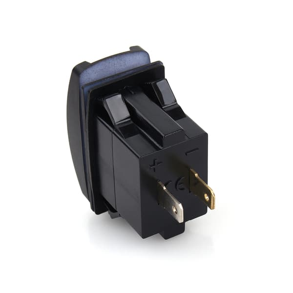 12V 24V Carling ARB Vippebryter Blå LED Dobbel USB-lader 5V 3.1A