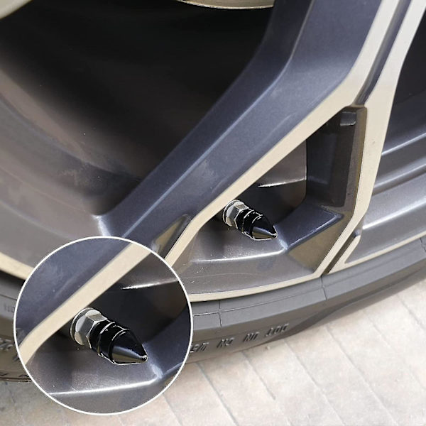 Silverfärgade 4st däck för ventilkåpor Universal aluminiumlegering Bildäck Dammtät Cap Co
