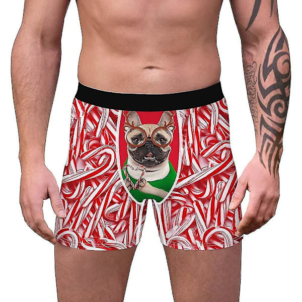 Christmas Boxers Trosor Herr Xmas Underkläder Kalsonger A 2XL
