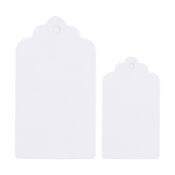 Tomma hängetiketter av kraftpapper - 100-pack för bröllopsfester, etiketter, prislappar, presentkort
