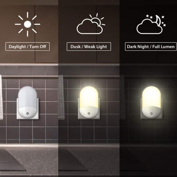 1/2 stk EU-plugg Nattlys LED-sensorlys Automatisk Energibesparende Nattlampe