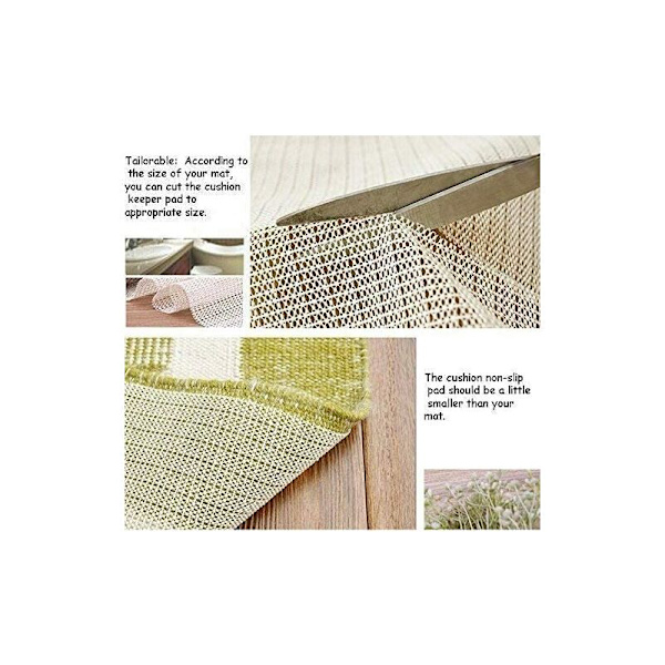 Mattdyna, Halkskyddsmatta, Matta Anti-Slip, Non-Slip Mesh, Applicera på matta för mattor, dörrmattor eller bilbagage, lätt att tvätta en