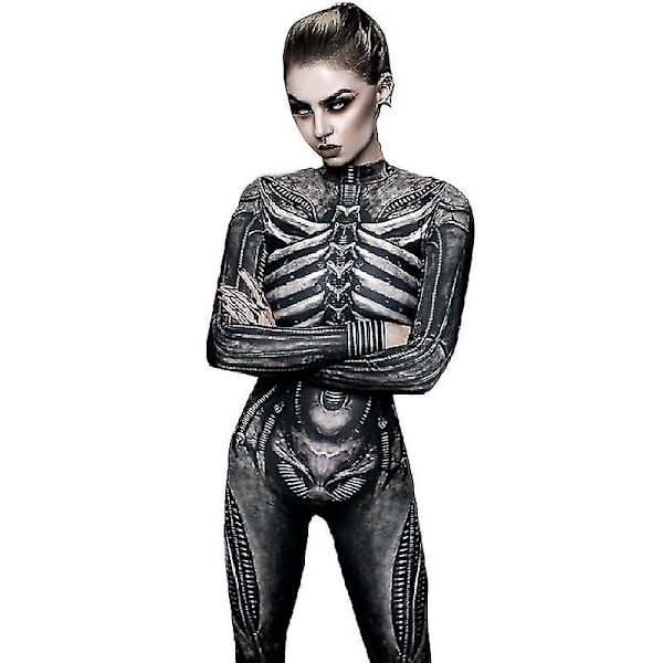 Kvinnors halloween-dräkt med print Bodysuit S