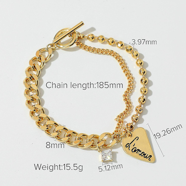 Armbånd Firkantet Daily Outfit Metallic Element B1508