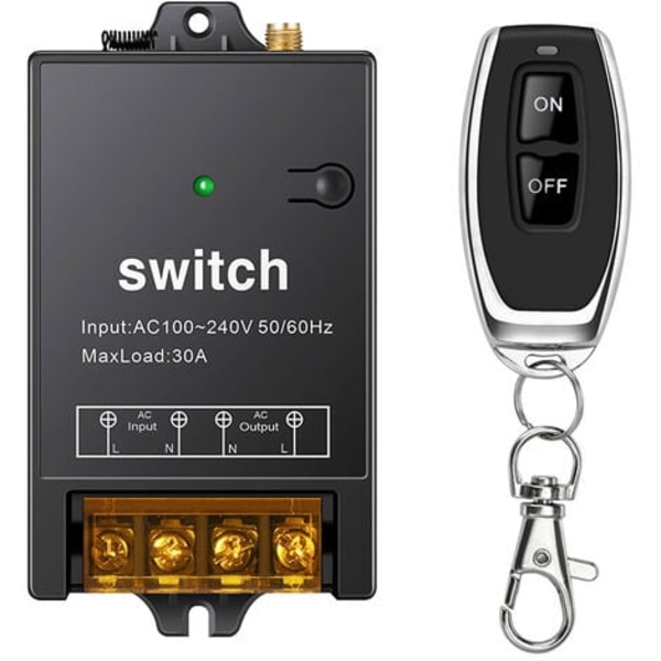 Trådløs fjernkontroll 433 One Way Smart Wireless Switch Svart