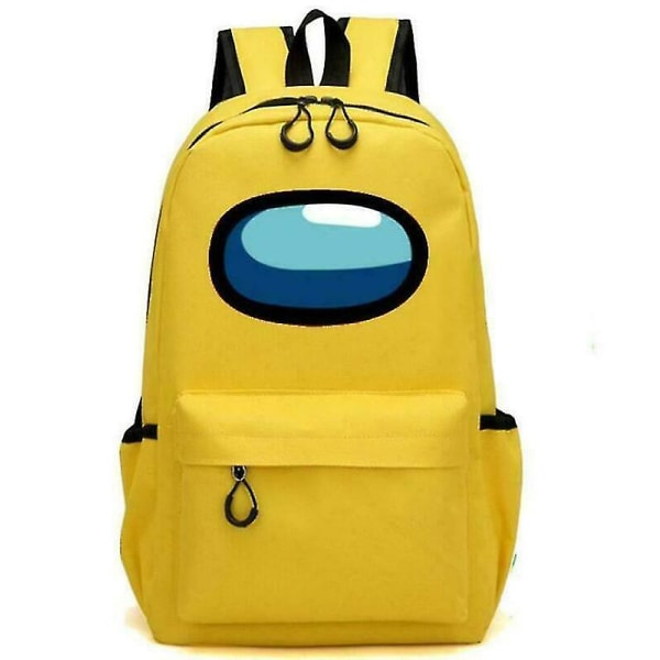 Among Us Game Shoulder Backpack With Chain Bag Reiseryggsekk-gul yellow
