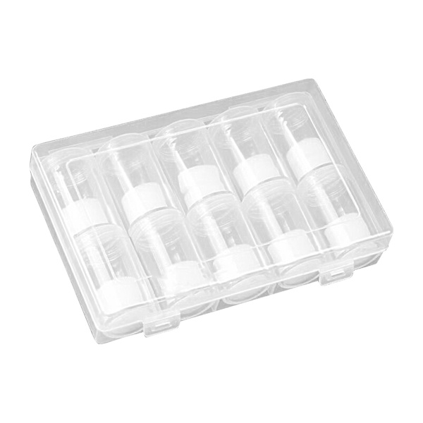 1 Set Myntuppsamlingslåda Transparent Hög hållbarhet Plast Rund Klar Skruv Topp Myntförvaringsrör Set För Hem