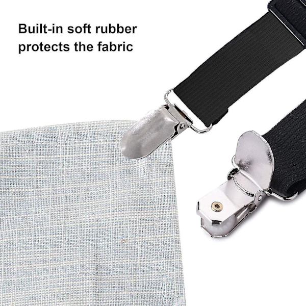Unique Store 4 st Elastiskt lakan, 60-130 cm justerbart elastiskt lakan, bårar passar alla sängar och madrasser, svart