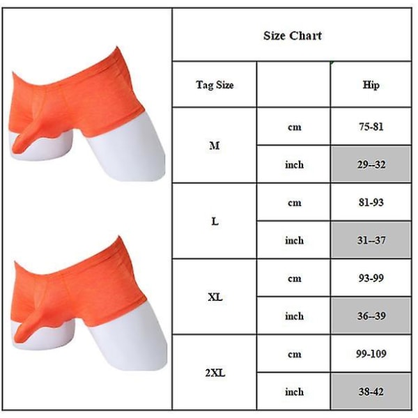 Miesten Alusvaatteet Boxer Shortsit Alushousut Arkut Orange M