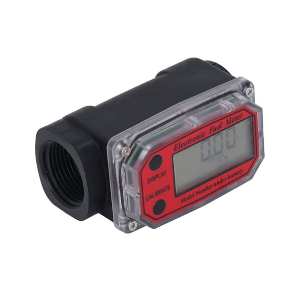 Elektronisk turbinbränsleflödesmätare - digital display, batteridriven - 2,3-3,3V, röd