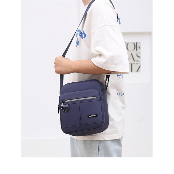 Skulderveske i lerret for menn Crossbody Satchel Reisevesker for menn (blå