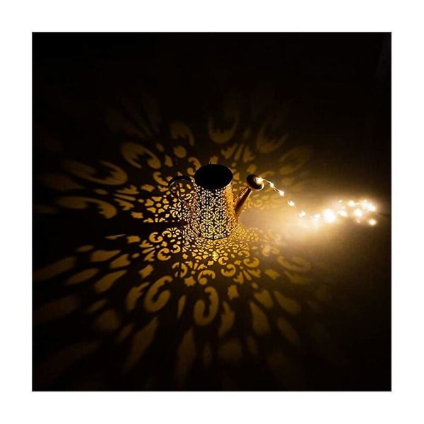 aurinkokastelukannu valot puutarhakoristeet - vedenpitävä kupari ulkoveistoksia Ornament Star Led Fairy Art koristeellinen lamppu piha riippuva