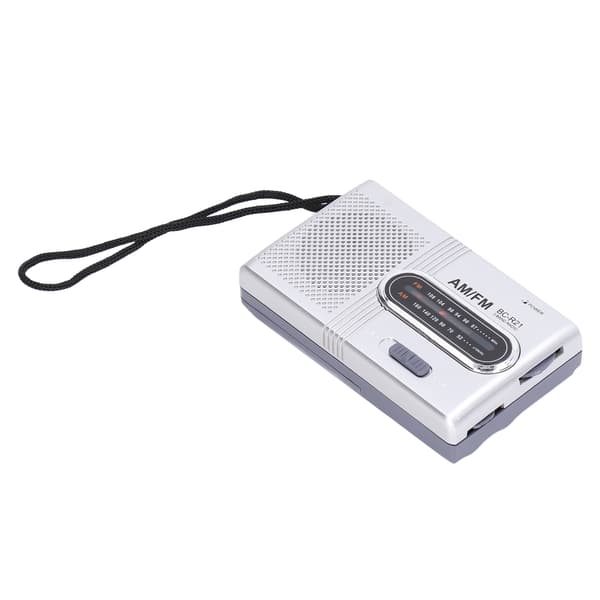 Mini AM FM Digitalradio Manuell Minnesfunktion BCR21 2 AA-batterier