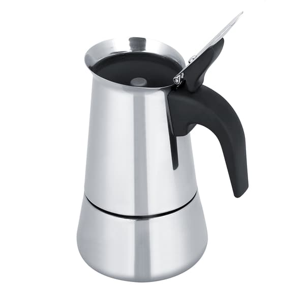 Bærbar Moka Espressomaskin i rustfritt stål, 200 ml