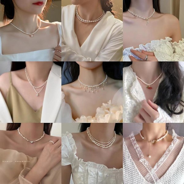 Halsband Vintage Irregular Baroque Pearl Girls&#39; Modesmycken Ac3283 necklace