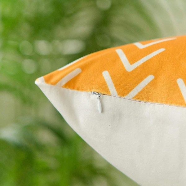 Ycoll Putetrekk Sett med 4 Lin Putetrekk Dekorative putetrekk 45*45cm Gelb*2er Set