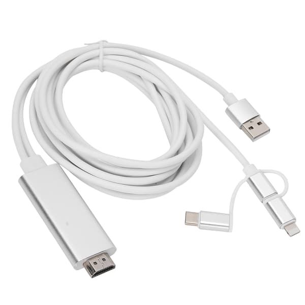 3 i 1 Micro USB Type C til HDMI Adapter Kabel Spejling Konverter