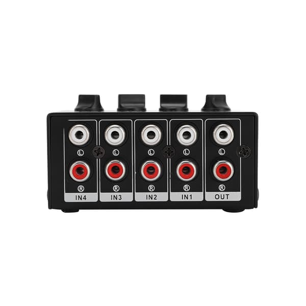 Passiv 4-kanals stereo mixer mini RCA-lydlinje til computer, telefon, tablet