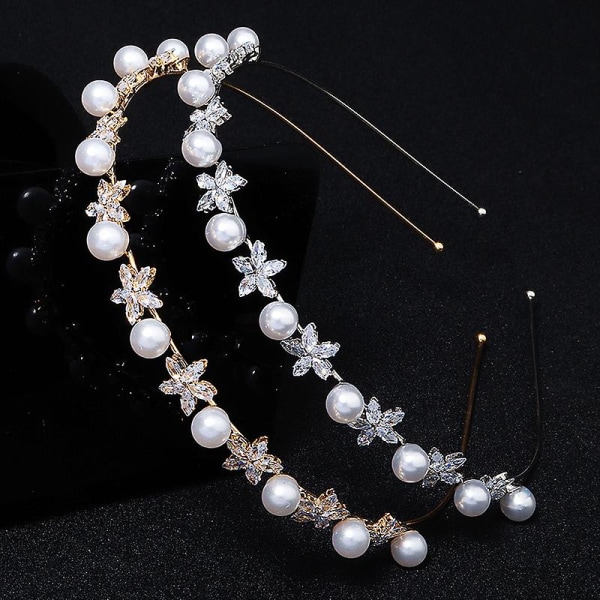 Rhinestone Inlagd brudpannband Legering Håröglor Bangs Hållare Håraccessoarer För Kvinnor Tjej I