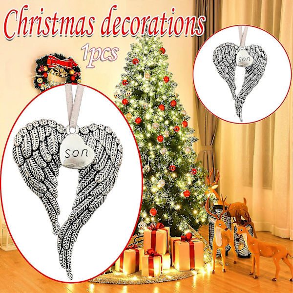 En del af mit hjerte er i julemindesmærke Angel Wing Ornament Pendant Dad
