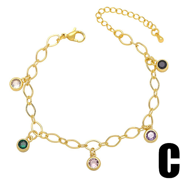 Armband Vintage Zircon Heart Stud Modesmycken Ac9045 B