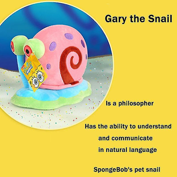 Mjuka leksaker Svampbob Fyrkant Plyschdocka - Roll: Gary Snigeln - Mjuka leksaker för barn Presenter A 22cm
