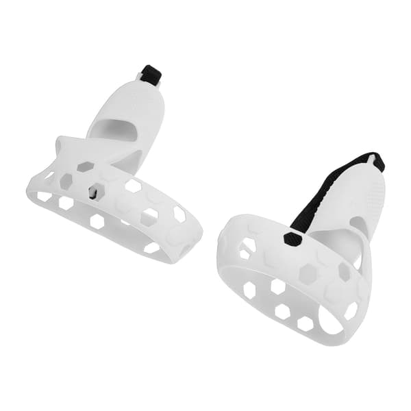 Silikon VR Controller Greppskydd Skyddande Hylsa Anti-Kast Handledsrem för Quest 2 Grå Vit