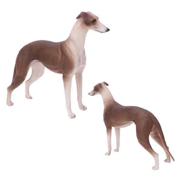 Brun Greyhound Simulationsmodel Skrivebordsornament Legetøjsgave til børn