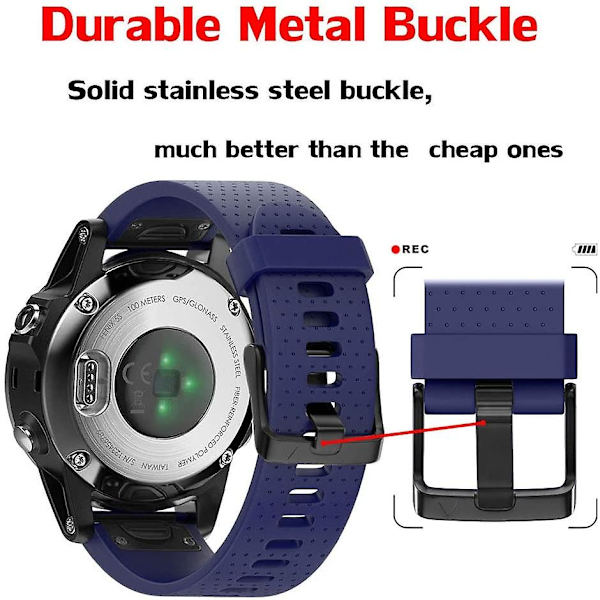 20 mm bred silikon watch med snabb passform
