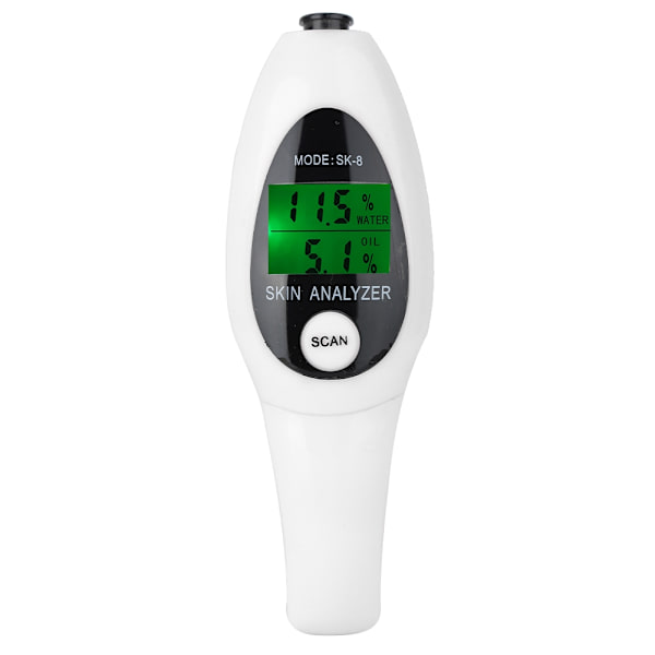 Digital LCD-display Precision Hud Sensor Testare Ansiktsfuktighet Vatten Olja Analysator Vit