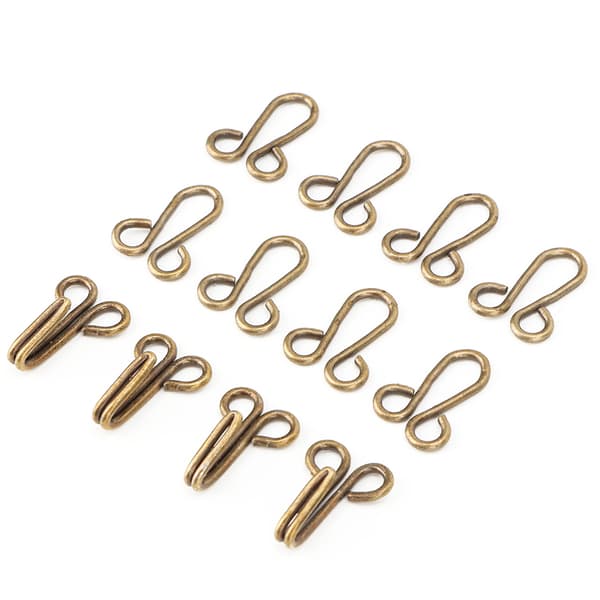 Pels krokfester - pakke med 10 (bronse)