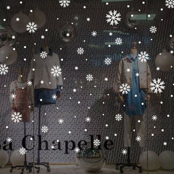 Joulun lumihiutaleenkeli seinä-ikkunatarrat Vinyyli Art Decor -tarrat