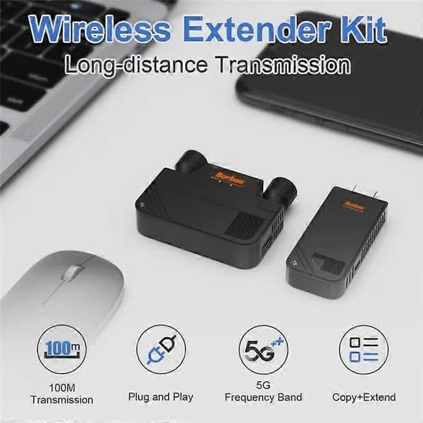 BOVBOX 091-HD Konferencebrug 100M Trådløs WiFi HDMI Extender Video Transmitter Modtager Not Specified AU Plug