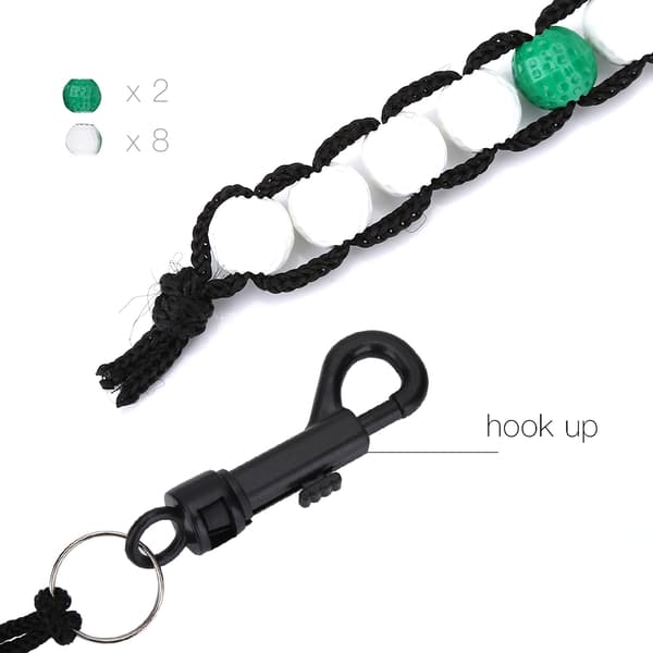 Golf Stroke Counter Perler 2 Pak med Klips