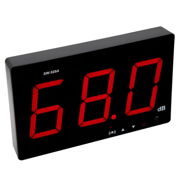 Digital lydnivåmåler USB 30-130dB Veggmontert LCD-skjerm