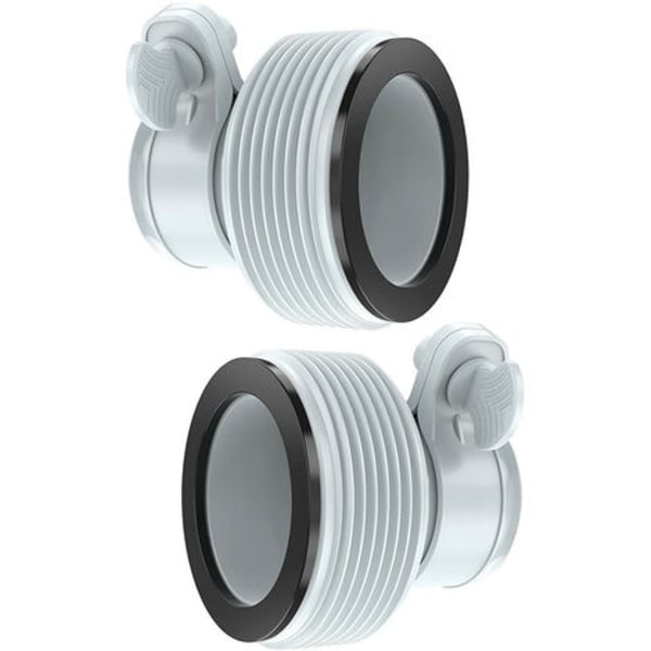 2 stk 1,25" til 1,5" slangekonverteringsadapter for INTEX filtreringspumpe
